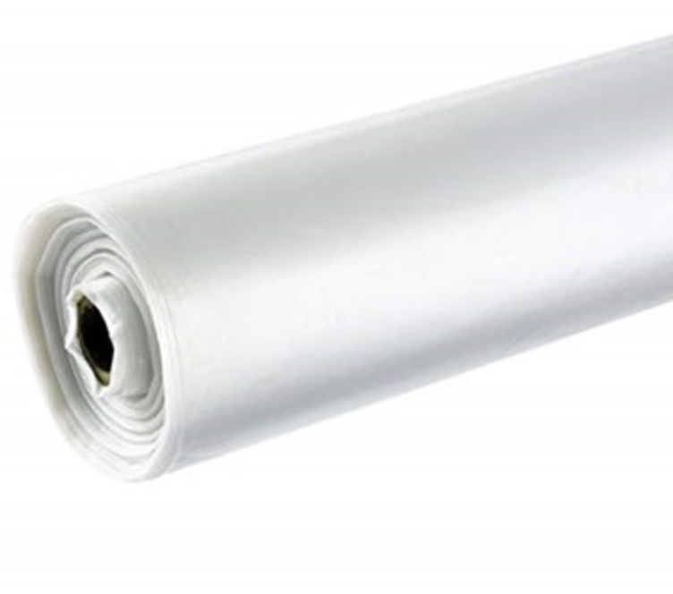 Temporary Protective Sheeting Polythene - 4 Metre x 25 Metre/Roll